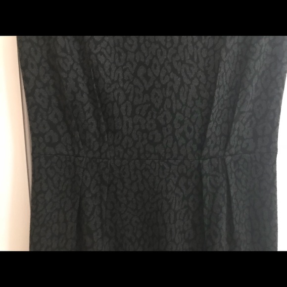 LOFT Grey and black animal print dress - Picture 2 of 3